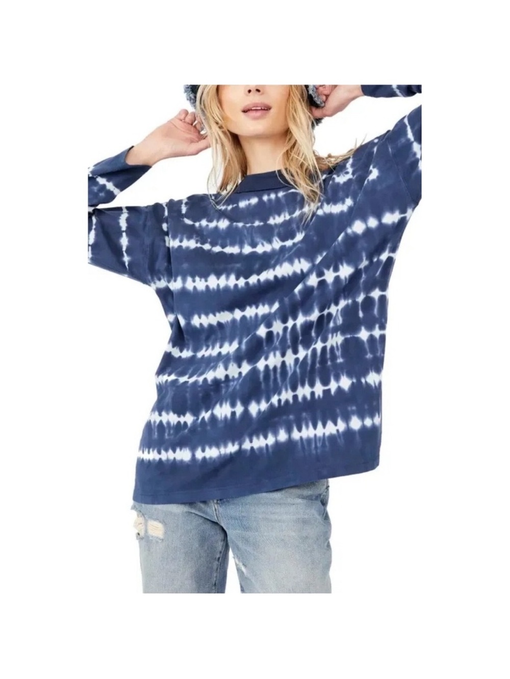 Free People Tie Dye Long Sleeve Shirt Size XL
